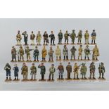 DelPrado - 36 x painted metal figures of WWII era soldiers including Major-Panzer Divisions 1943,