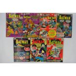 DC Comics - A collection of 7 Silver age DC 'Batman' Comics.