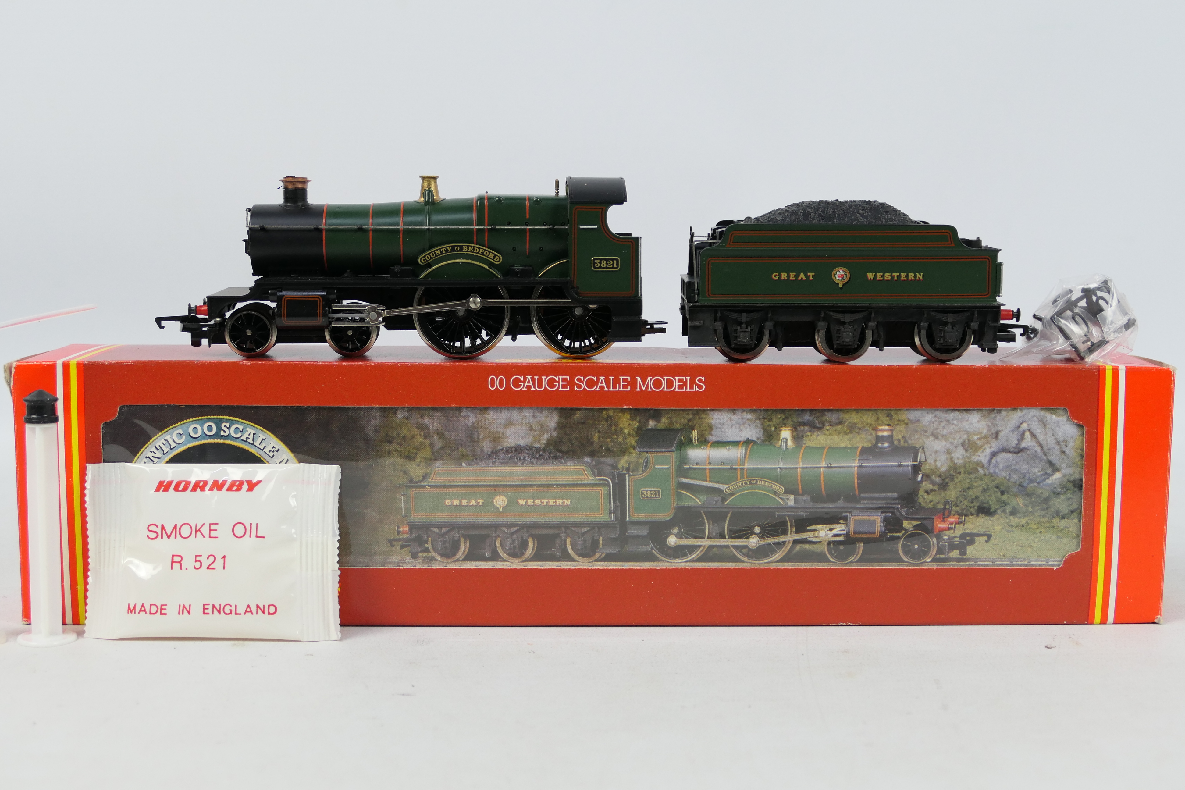 Hornby - A boxed OO gauge Hornby R392 'With Smoke' Country Class 4-4-0 steam locomotive and tender