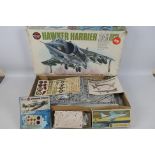 Airfix - 3 x boxed aircraft model kits, Hawker Harrier Super Kit in 1:24 scale # 096014,