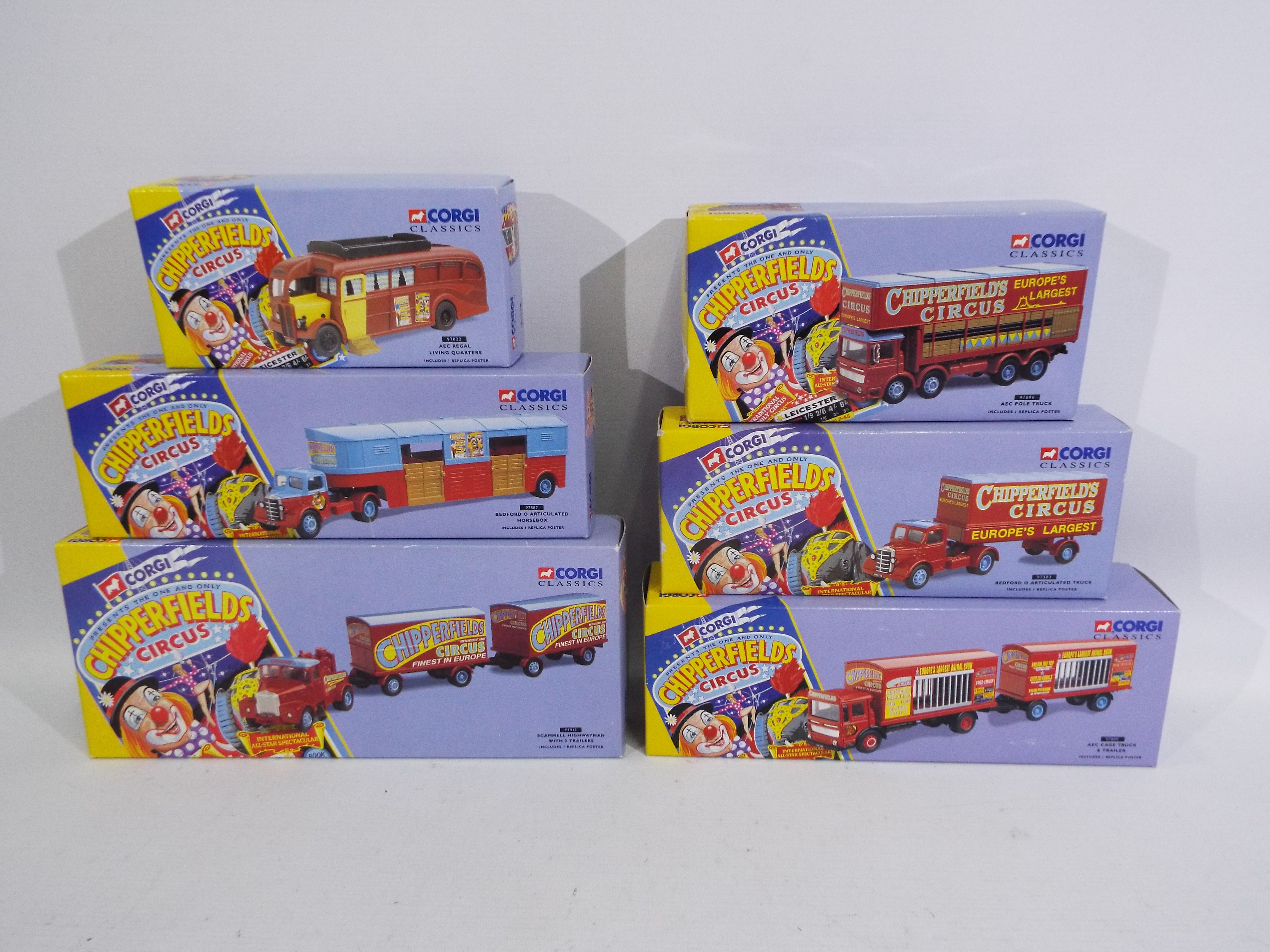 Corgi - 6 x limited edition boxed Corgi vehicles from the Chipperfield's Circus series - Lot