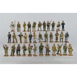 DelPrado - 35 x painted metal 20th century soldier figures including Warrant Office Blitzkrieg 1934,