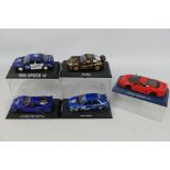 Scalextric - 5 x slot cars, Ford Mondeo x 2, Jaguar XJ220, Ferrari F40 and Porsche 911.