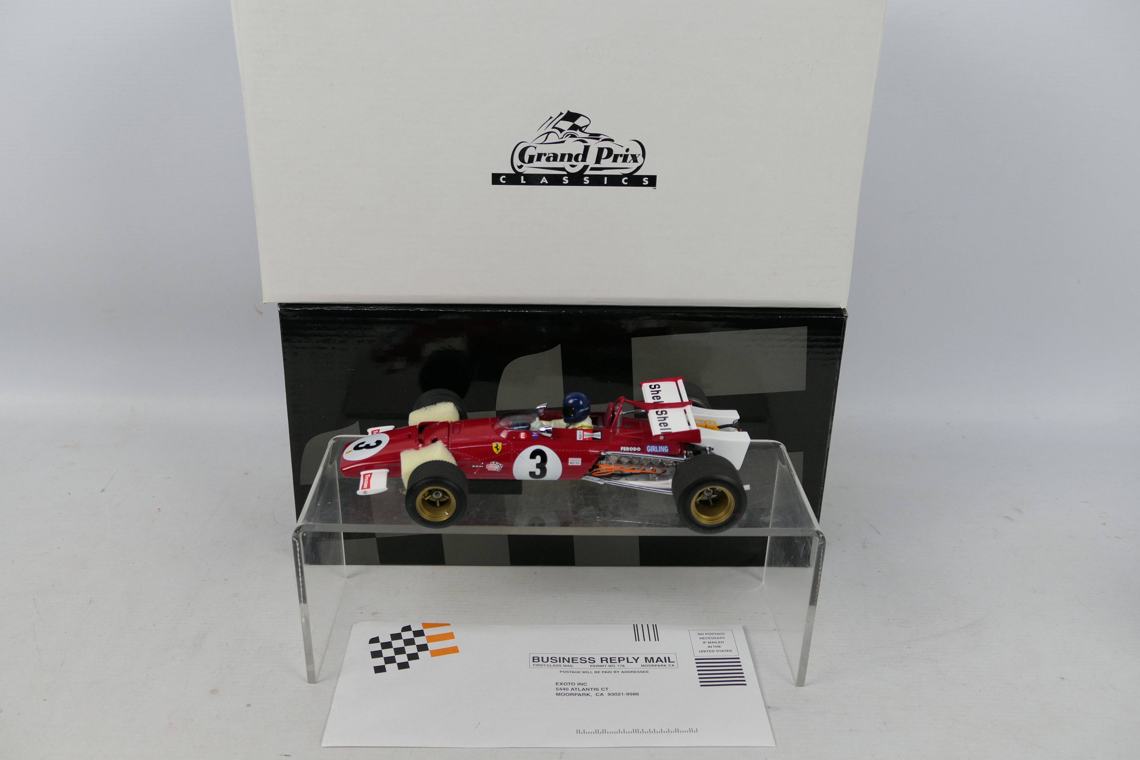 Exoto - Grand Prix Classics - A boxed 1970 Mexico Grand Prix winning Jacky Ickx Ferrari 312B