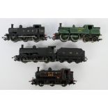 Hornby - Tri-ang - 4 x unboxed OO gauge steam locomotives, a re painted Class 4F 0-6-0,