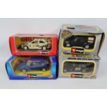 Bburago - 2 x 1:18 & 2 x 1:24 scale cars.