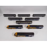 Hornby - A collection of OO gauge Inter-City 125 items, 2 x power cars, a dummy car and 6 x coaches.