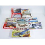 Airfix - 9 x boxed 1:72 scale model aircraft kits - Lot includes a #03005 series 3 Douglas Boston 3,