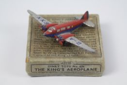 Dinky Toys - A boxed Dinky #62K 'The Kings Aeroplane'.