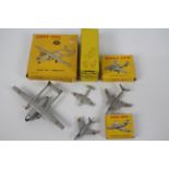 French Dinky Toys - Dinky Toys - A boxed trio of French Dinky aircraft with a Dinky Toys Trade box