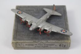 Dinky Toys - A boxed Dinky #62g Boeing 'Flying Fortress' Monoplane.