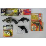 Lone Star - 4 x boxed / carded cap guns, Smith & Wesson .45, Detective .