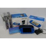 Sony - A boxed Sony Slim & Lite PSP in Vibrant blue # PSP-3003 VB.