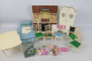 Pedigree - Sindy - A collection of Sindy furniture including kitchen units, dining table and chairs,