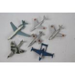 Solido - An unboxed fleet of six vintage diecast military and civilian aircraft in predominately