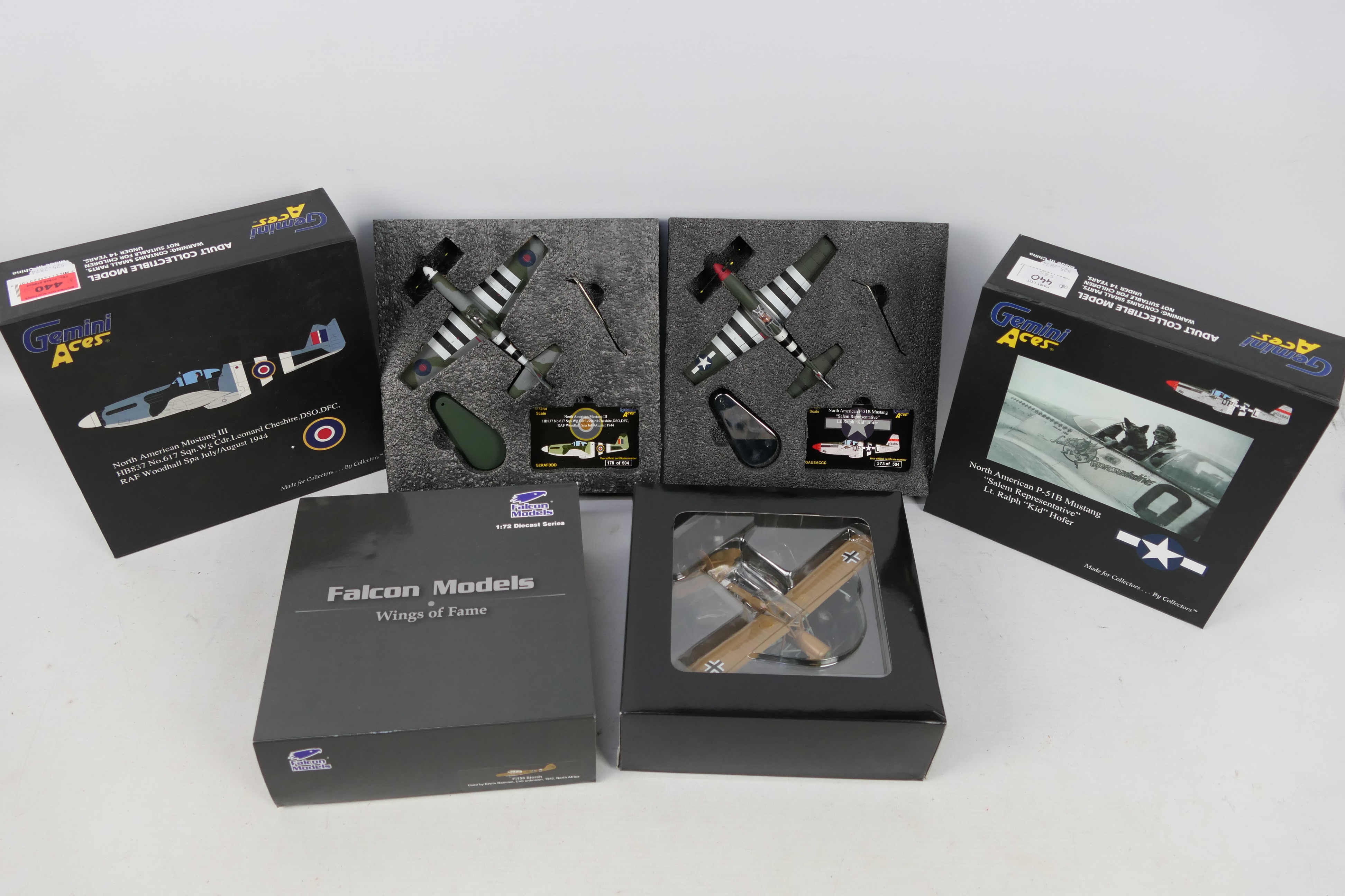 Gemini Aces - Falcon Models - 3 x boxed aircraft in 1:72 scale,