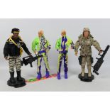 Hasbro - GI Joe - Mattel - 4 x unboxed figures, GI Joe Stalker and Duke and 2 x Ski Fun Ken figures.