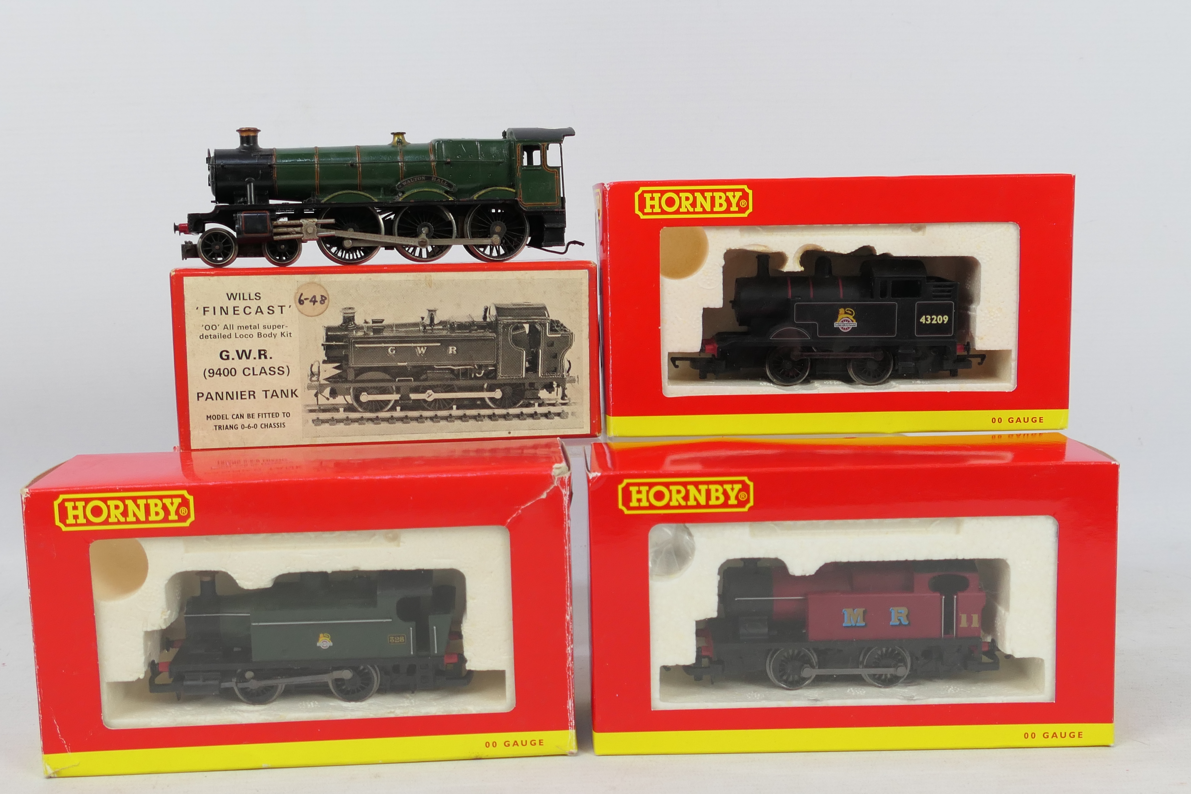 Hornby -- Four boxed OO gauge steam locomotives.