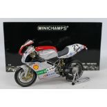 Minichamps - A boxed Troy Bayliss 2001 Ducati 996 R Team bike in 1:12 scale # 011271.