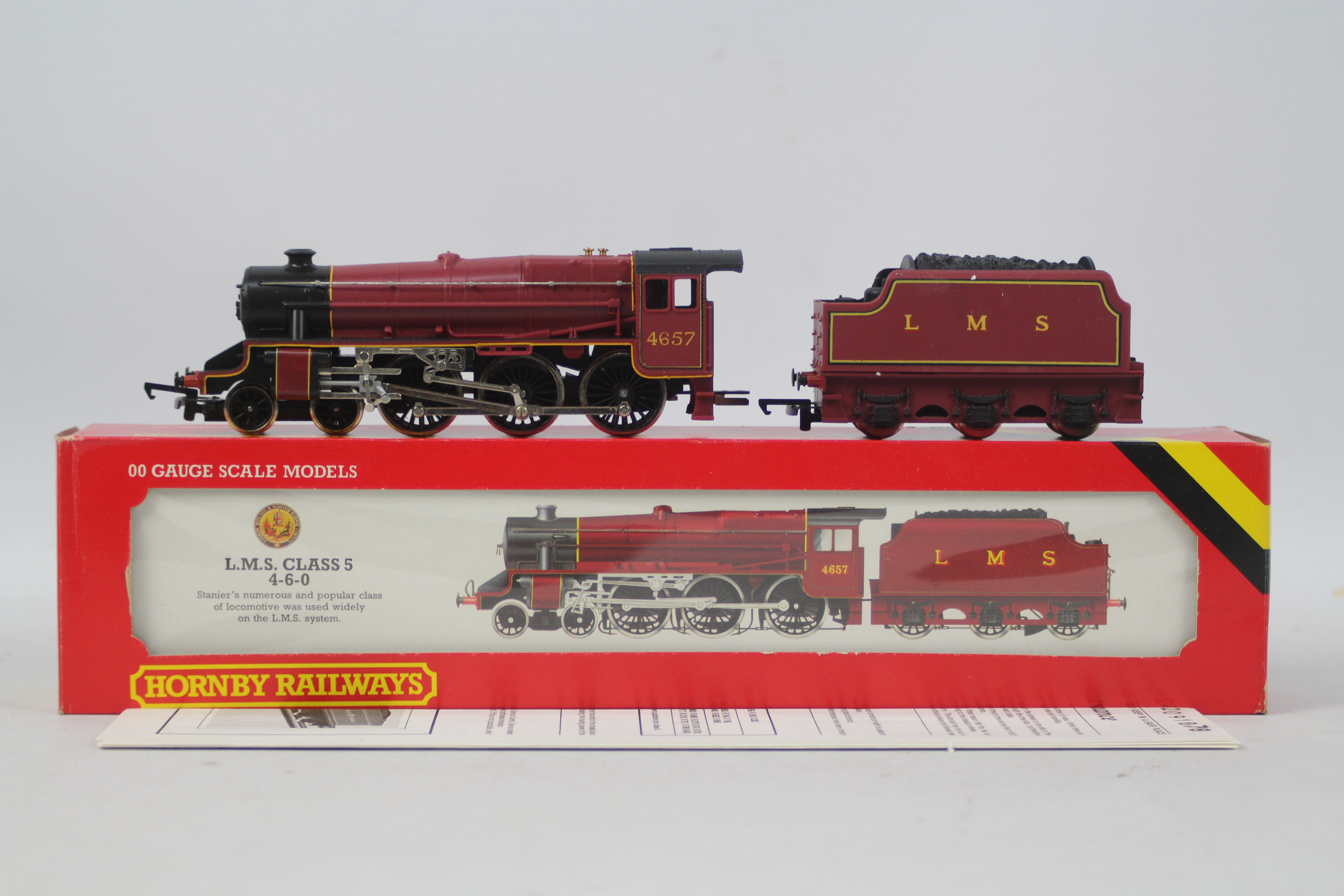 Hornby - A boxed Hornby R842 OO gauge Class 5 4-6-0 steam locomotive and tender Op.No.