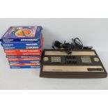 Mattel - A vintage Mattel Intellivision games console with 10 x boxed games including Astrosmash,