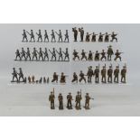Britains - A collection of 36 x unboxed figures including British Soldiers both standing and
