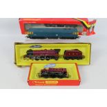 Hornby - Triang - Three partially boxed OO gauge locomotives.