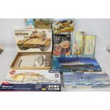 Tamiya - Revell - Monogram - Airfix - Others - A mixed collection of nine boxed plastic and metal