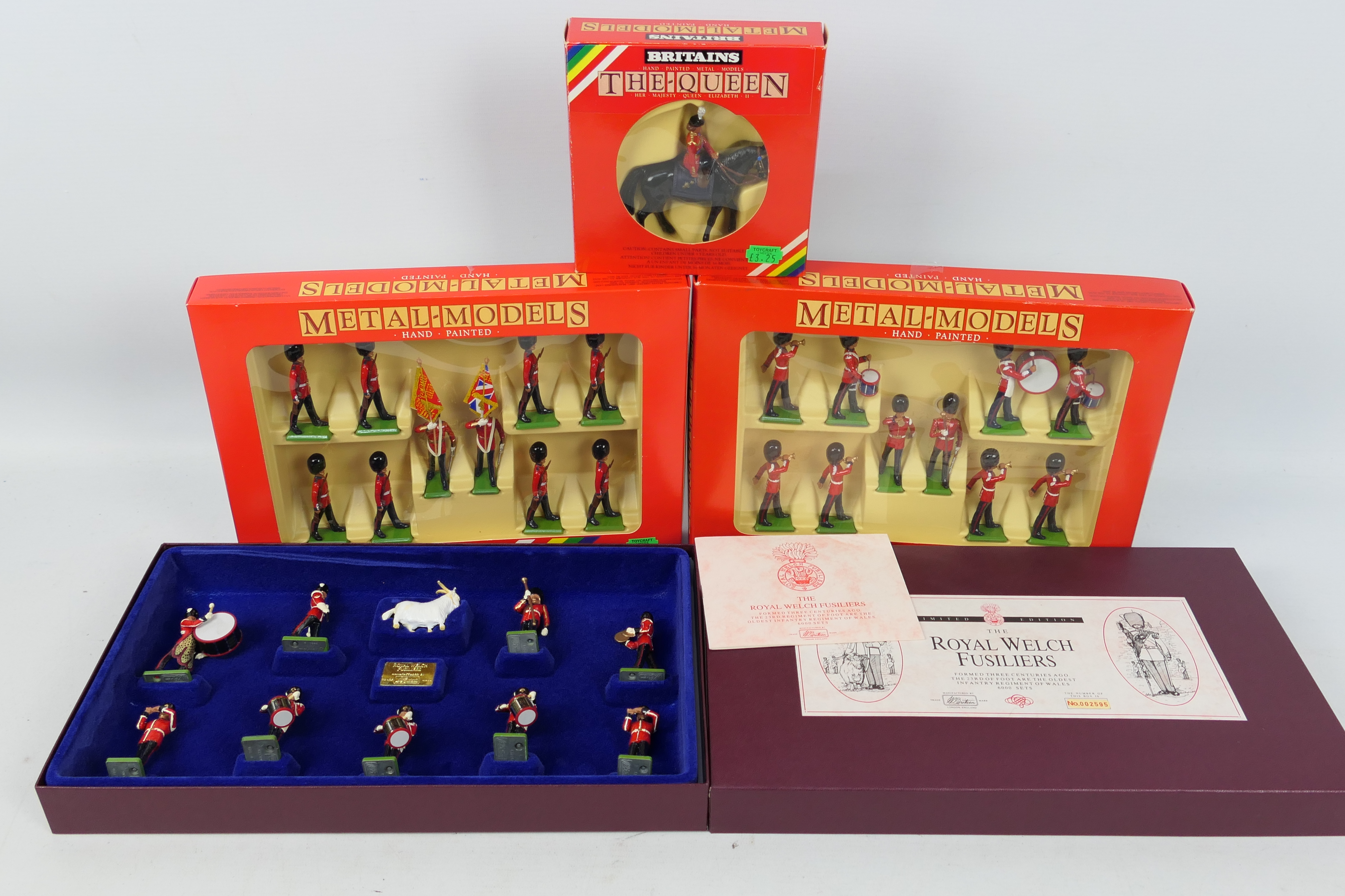 Britains - 4 x boxed sets, Scots Guards Drums And Bugles # 7206,