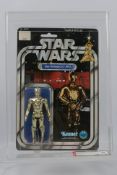 Kenner - Star Wars - Graded Figure - An AFA graded 1978 Kenner C-3PO figure on card,