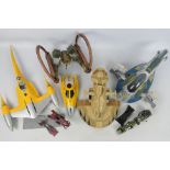 Hasbro - Star Wars - A collection of Star Wars vehicles including Slave I, an AAT Battle Tank,