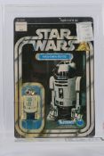 Kenner - Star Wars - Graded Figure - A UKG graded 1978 Kenner R2-D2 figure on card, 12 back # 38200.