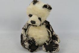 Charlie Bears - A black and white coloured Charlie Bear.