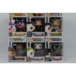 Funko Pop - Six collectable boxed Funko Pop vinyl figures from various Funko series.