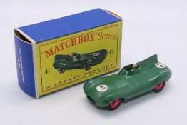 Matchbox - Unsold Shop Stock - A rare boxed Jaguar D Type # 41.