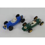 Scalextric - 2 x unboxed vintage slot cars, a 1961 Lotus # MM/C63 and a Cooper # MM/C58.