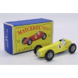 Matchbox - Unsold Shop Stock - A boxed Maserati 4 CLT in yellow # 52.