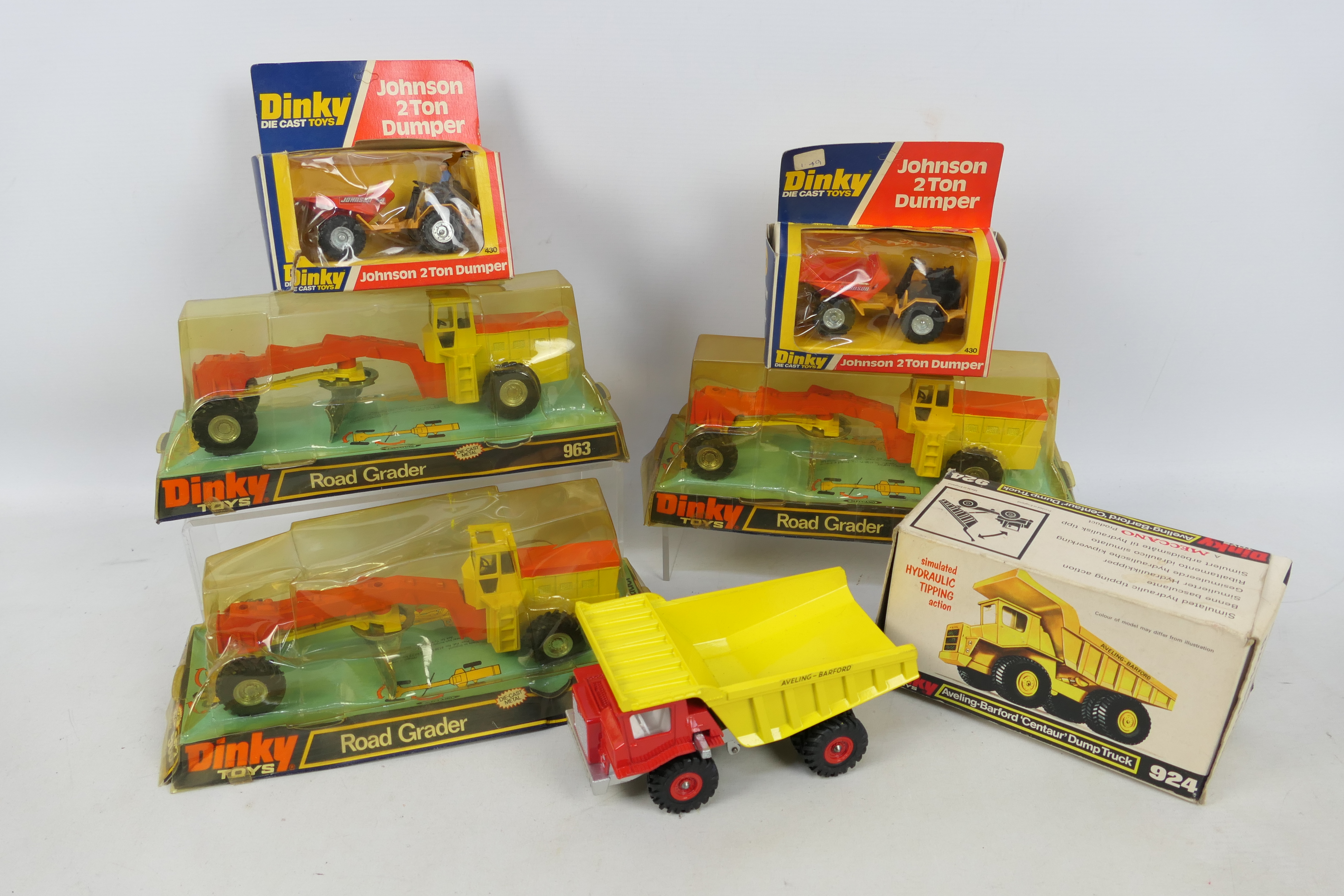 Dinky - Unsold Shop Stock - 6 x boxed models, 3 x Road Graders # 963,