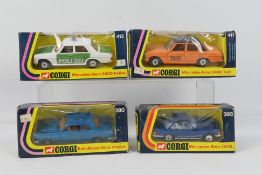Corgi - 4 x boxed cars, Rolls Royce Silver Shadow 2 door # 280, Mercedes 350 SL # 393,