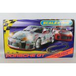 Scalextric - A boxed Scalextric Porsche GT 'Turbo Charge Motors' set.