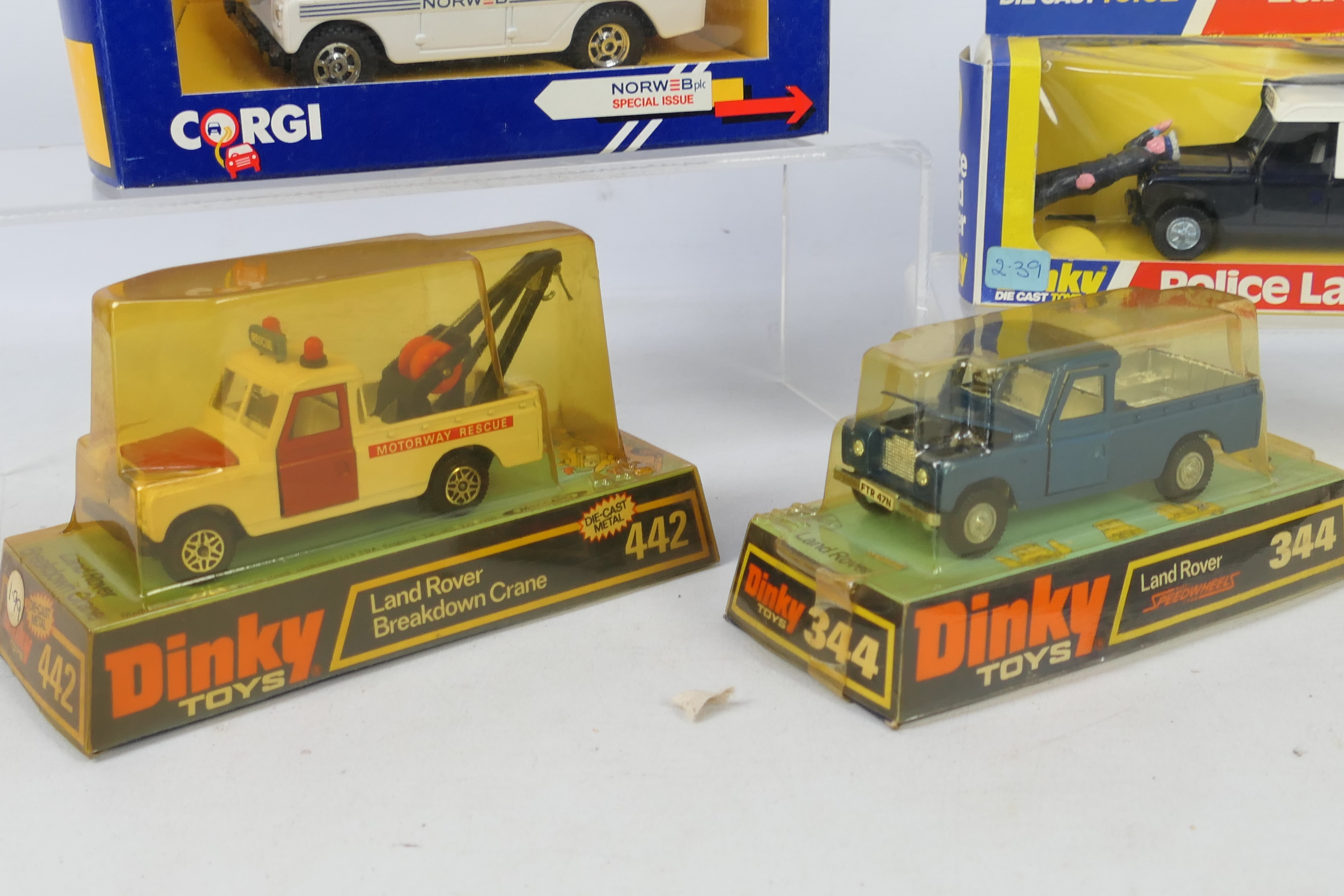 Dinky - Corgi - Unsold Shop Stock - 4 x boxed Land Rover models, Breakdown Truck # 442, - Image 2 of 4