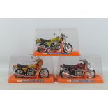 Guiloy - 3 x rare 1:10 scale motorcycle models, a Honda CBX-1000 # 131060,