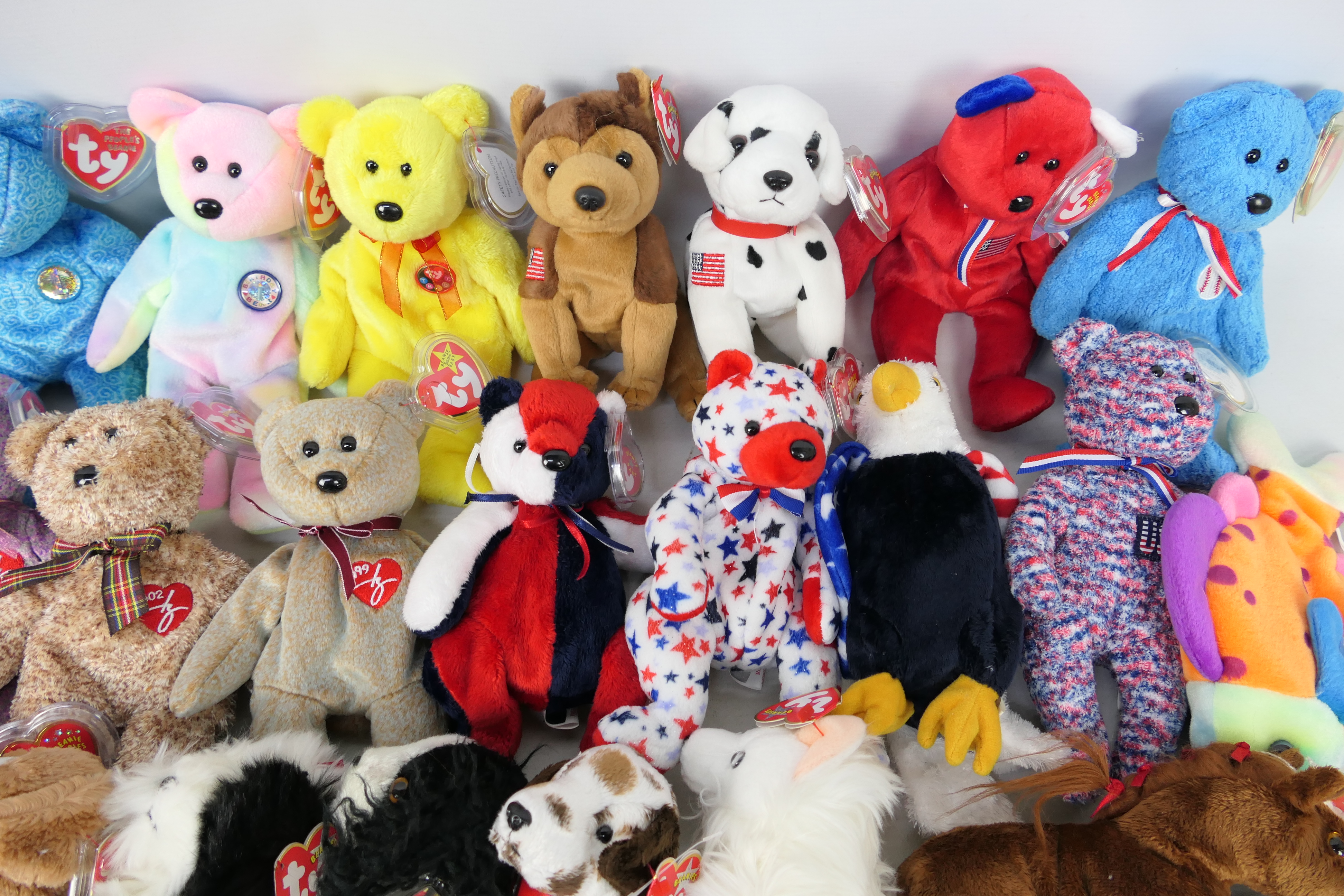 Ty - 33 x Ty Beanie Baby bears and soft toys - Lot includes 4 x USA-themed Beanie Babies to include - Image 3 of 6