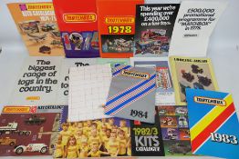 Matchbox - A collection of 19 x Matchbox trade catalogues and price lists dating between 1974 and