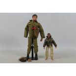 Palitoy - Action Man - Lion Rock (Mego) - Two unboxed vintage action figures.
