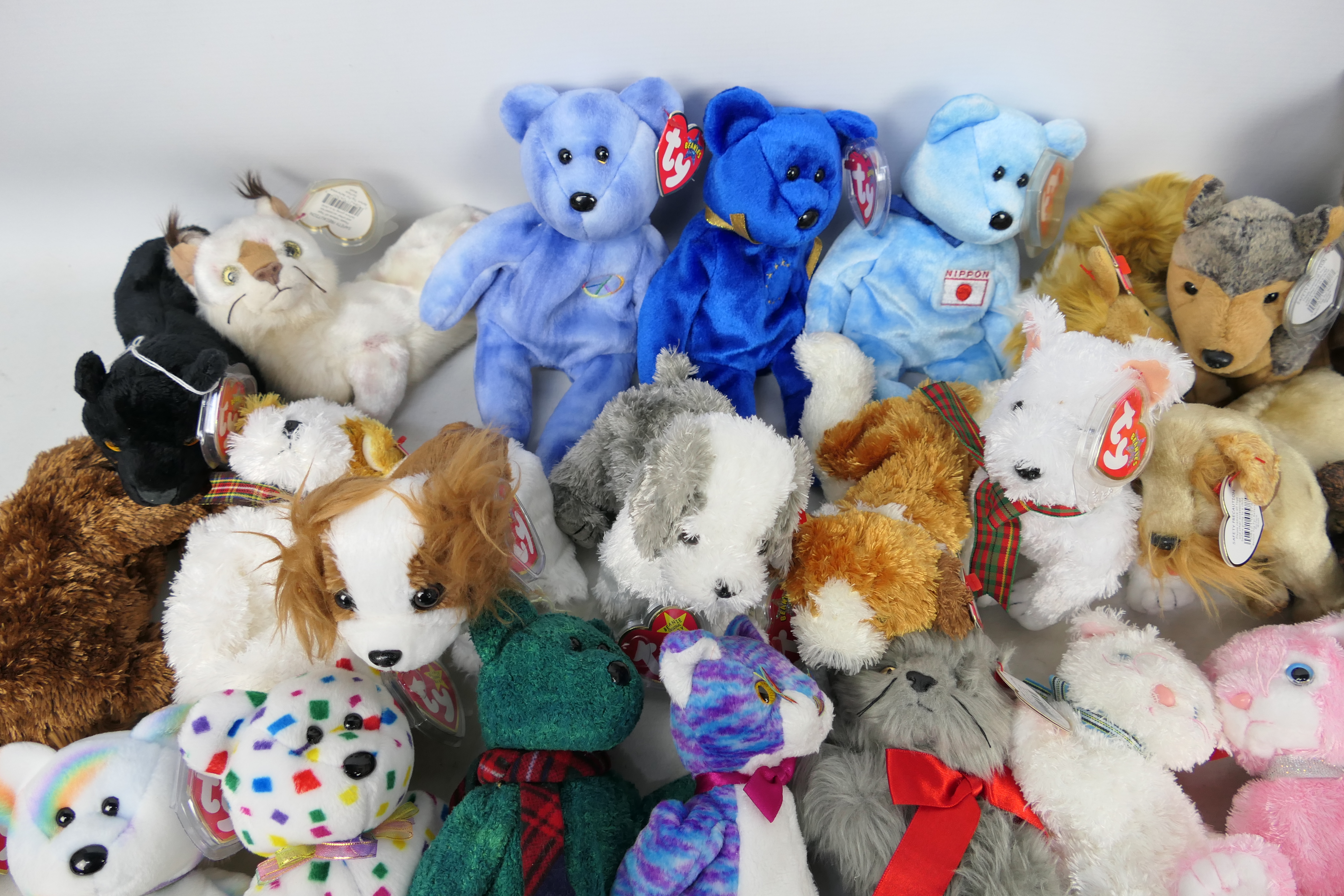 Ty - 32 x Ty Beanie Baby bears and soft toys - Lot includes 5 x dog-themed Beanie Baby soft toys to - Image 2 of 5