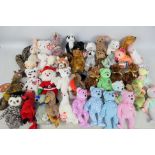 Ty - In excess of 40 x Ty Beanie Baby bears and soft toys - Lot includes 6 x bear-themed Beanie