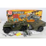 Sunny - Strike Force - A large boxed 4 x 4 Army Jeep & Trailer with missiles.