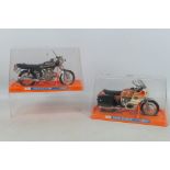 Guiloy - 2 x rare 1:10 scale motorcycle models, a Ducati S.D.