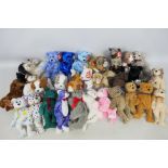 Ty - 32 x Ty Beanie Baby bears and soft toys - Lot includes 5 x dog-themed Beanie Baby soft toys to
